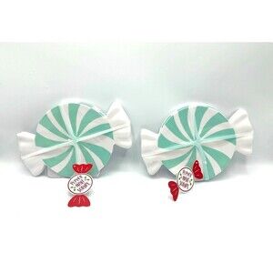 8 Peppermint Candy Appetizer Plates